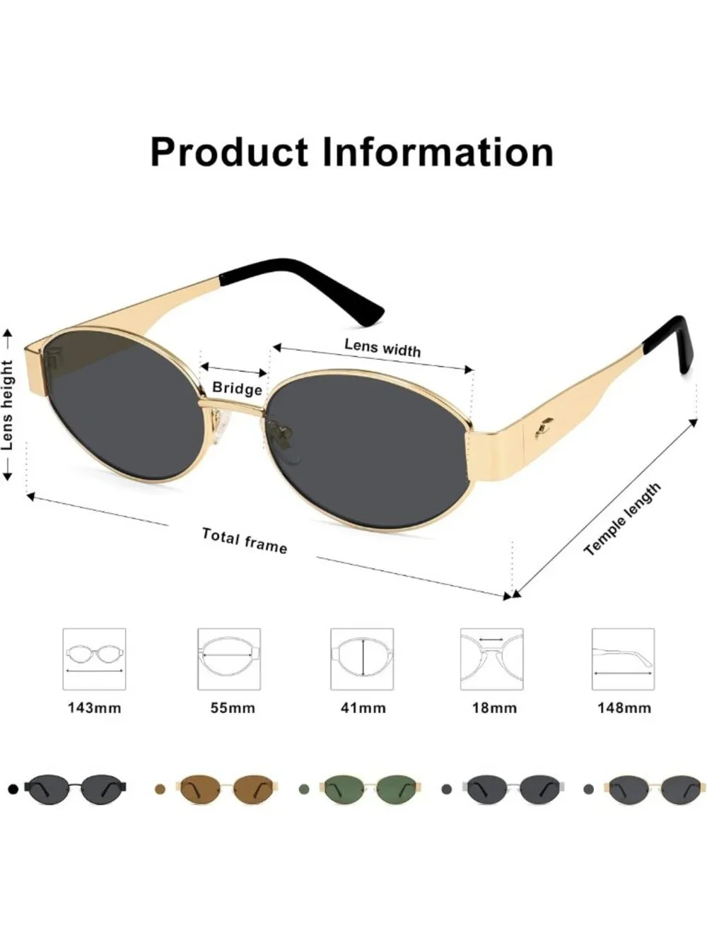 Trendy Retro Oval Sunglasses for Women - Classic UV400 Protection Shades